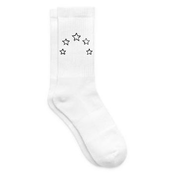 Sternenbogen handgezeichnet - Tennissocken - Weiß - Rechts