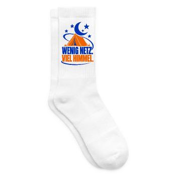 Wenig Netz. Viel Himmel. – Camping - Tennissocken - Weiß - Rechts