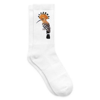 Wiedehopf Farbkrone Muster - Tennissocken - Weiß - Rechts