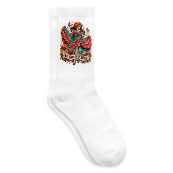 La Vida Es Un Baile Colorido - Tennissocken - Weiß - Rechts