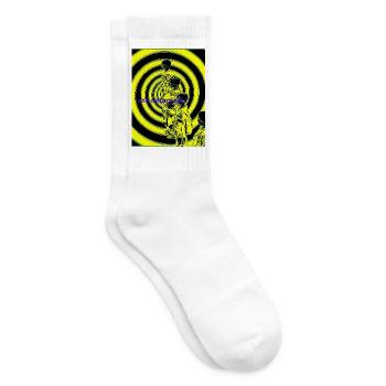 Spirals Neonfiguren-Silhouette - Tennissocken - Weiß - Rechts