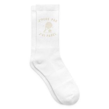 Ich kann nicht, ich habe Padel - Tennissocken - Weiß - Rechts