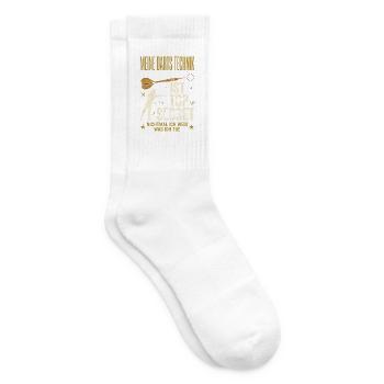 Dart Geheime Technik Lustiger Dartspieler Spruch - Tennissocken - Weiß - Rechts
