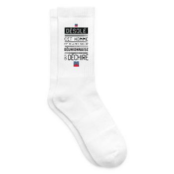 Tut mir leid, dass dieser Mann schon mit einer Besprechung beschäftigt ist... - Tennissocken - Weiß - Rechts