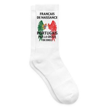 Franzose von Geburt, Portugiesisch durch die Gnade von... - Tennissocken - Weiß - Rechts