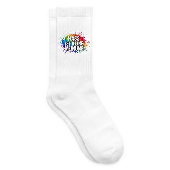 Hass ist keine Meinung Farbexplosion - Tennissocken - Weiß - Rechts