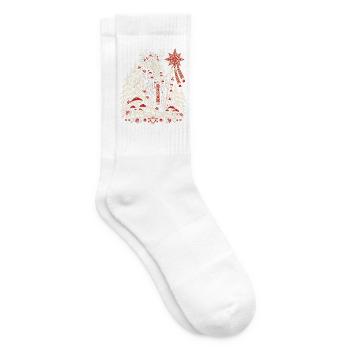 Veles – Slawische Weihnachtsvolkskunst - Tennissocken - Weiß - Rechts