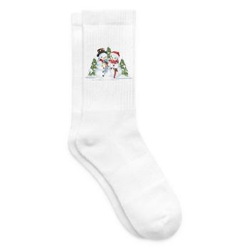Schneemann-Duo-Geschenkszene - Tennissocken - Weiß - Rechts