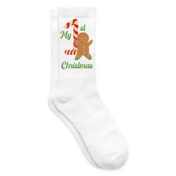 Mein erster Weihnachts-Lebkuchen - Tennissocken - Weiß - Rechts