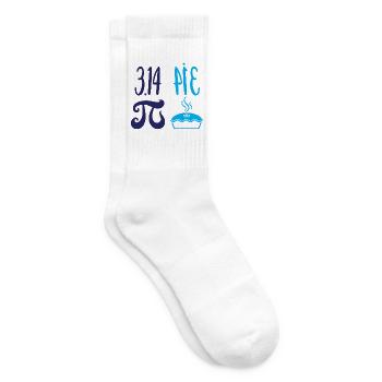 Pi und Kuchen: Mathematik-Witz - Tennissocken - Weiß - Rechts