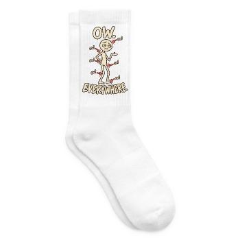 Ow Everywhere Chronische Schmerzen Spoonie Humor - Tennissocken - Weiß - Rechts