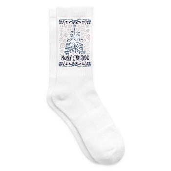 FROHE WEIHNACHTEN - Tennissocken - Weiß - Rechts