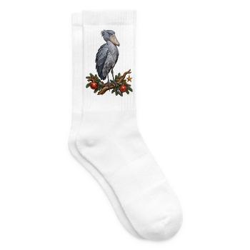 Schuhschnabel mit Weihnachtsornamenten - Tennissocken - Weiß - Rechts