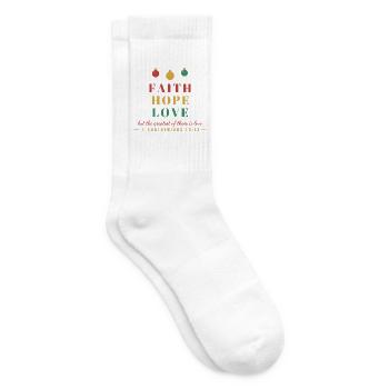 Faith Hope Love – 1 Corinthians 13:13 - Tennissocken - Weiß - Rechts