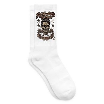 Rockabilly Skull Born to Rock - Tennissocken - Weiß - Rechts