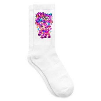 Glow im Stall Neon-Pony - Tennissocken - Weiß - Rechts