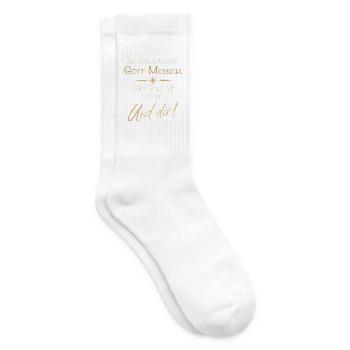 Gottes Gnade – In Jesus wurde Gott Mensch - Tennissocken - Weiß - Rechts