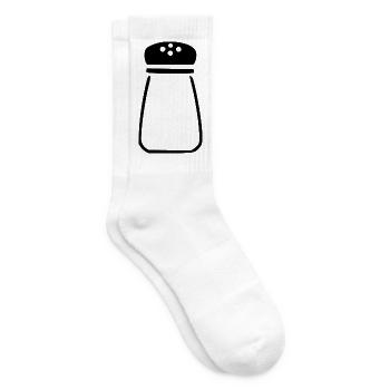 Salzstreuer Salz Küche Koch Geschenk - Tennissocken - Weiß - Rechts