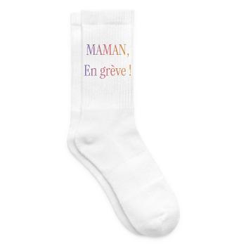 STREIK. DEMONSTRATION. HUMOR. LUSTIG. KOMISCHER - Tennissocken - Weiß - Rechts