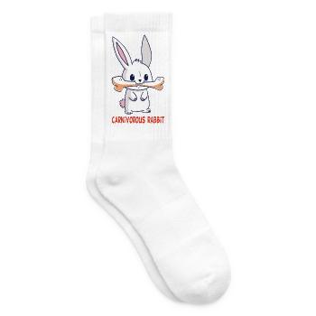 Das fleischfressende Kaninchen - Tennissocken - Weiß - Rechts