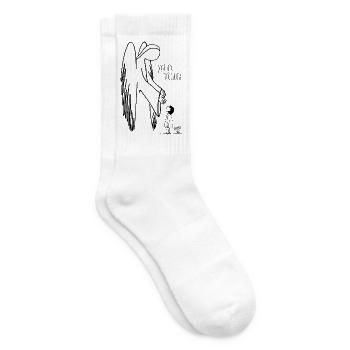You Are Not Alone – Schutzengel Statement - Tennissocken - Weiß - Rechts