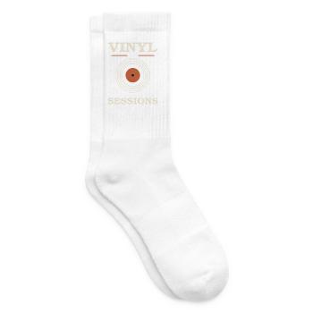 Vinyl SessionsRetro Schallplatte - Tennissocken - Weiß - Rechts