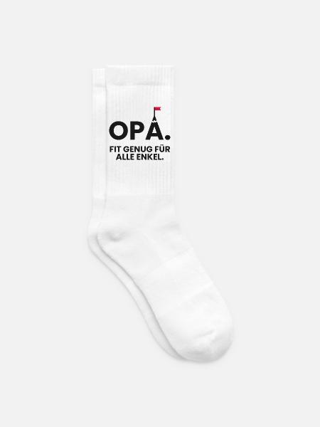 Fitter Opa am Berg für alle Enkel - Tennissocken - Weiß