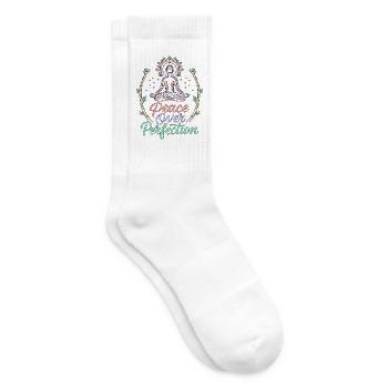 Yoga Instructor Peace Over Perfection Yoga Teacher - Tennissocken - Weiß - Rechts