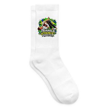 Brazilian Jiu-Jitsu Triangle Choke Master BJJ - Tennissocken - Weiß - Rechts