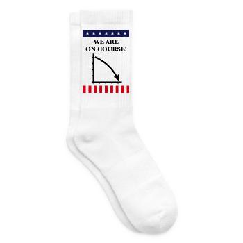 Wir sind auf Kurs! (USA, Amerika, Politik, Politik) - Tennissocken - Weiß - Rechts