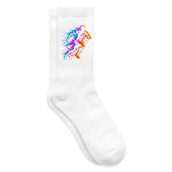 Rugby, Rugbyspieler, Rugby-Grafik - Tennissocken - Weiß - Rechts