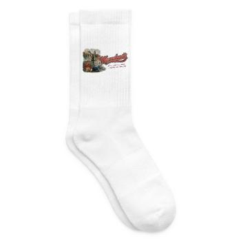 Massachusetts Retro Vintage Bay State Design - Tennissocken - Weiß - Rechts