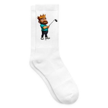 Könige Golf / Golfer King - Tennissocken - Weiß - Rechts