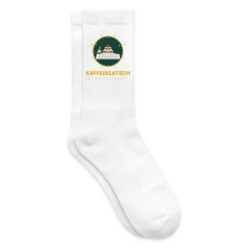 SACHSEN KAFFEEKLATSCH IST MEIN HOBBY - Tennissocken - Weiß - Rechts