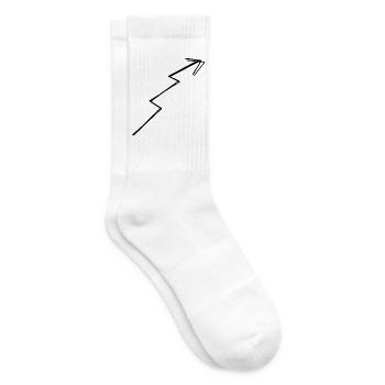 Zickzackpfeil handgezeichnet - Tennissocken - Weiß - Rechts