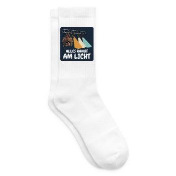 Alles hängt am Licht – Lichttechniker - Tennissocken - Weiß - Rechts