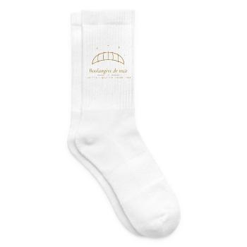 Nachtbacker – knetet, wenn die Welt schläft - Tennissocken - Weiß - Rechts