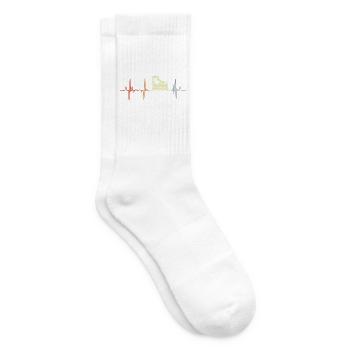 Rollschuhlaufen Herzfrequenz Vintage - Tennissocken - Weiß - Rechts