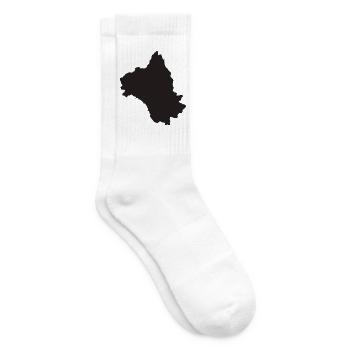 Karte von West Virginia lustiges Geschenk-T-Shirt - Tennissocken - Weiß - Rechts