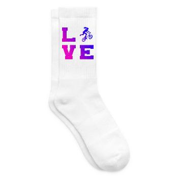 BMX-Racing Geschenkidee für die Freestyle-Fahrerin - Tennissocken - Weiß - Rechts