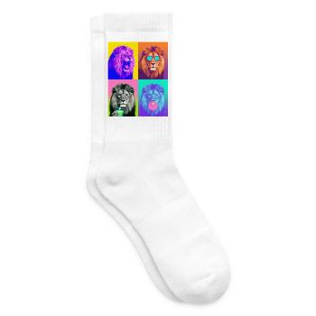 Löwen Löwe - Tennissocken - Weiß - Rechts