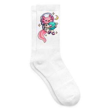 Süßer Axolotl als Astronaut mit Planet - Tennissocken - Weiß - Rechts