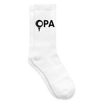 Opa mit Golfball – Schwarz - Tennissocken - Weiß - Rechts