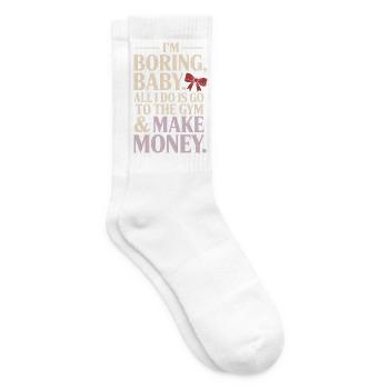 I'm Boring Baby Gym And Make Money Krafttraining - Tennissocken - Weiß - Rechts