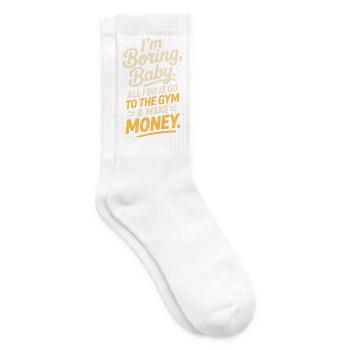 I'm Boring Baby Gym And Make Money Krafttraining - Tennissocken - Weiß - Rechts
