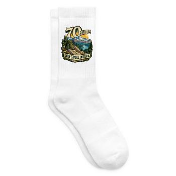 70 Jahre Gipfelblick Abenteuer - Tennissocken - Weiß - Rechts
