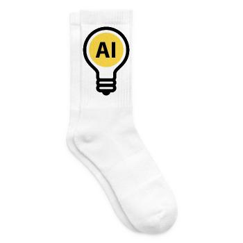 Glühbirne - Künstliche Intelligenz Cyber-Intelligz - Tennissocken - Weiß - Rechts