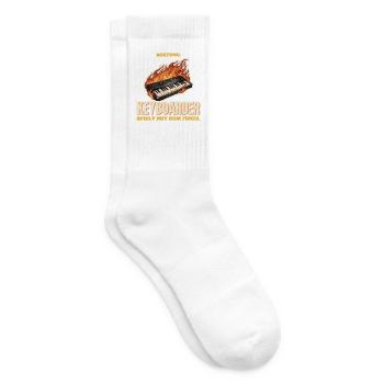 Achtung: Keyboarder spielt mit dem Feuer - Tennissocken - Weiß - Rechts