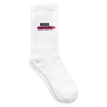 Mama – Chefin vom Chaos - Tennissocken - Weiß - Rechts