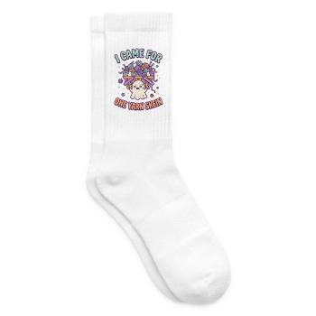 Garngeist: Ich kam für eine Garnskein - Tennissocken - Weiß - Rechts